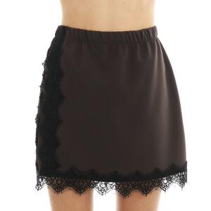 MINI GONNA PIZZO MARRONE